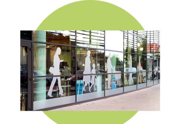 Affichage vitrine grand format